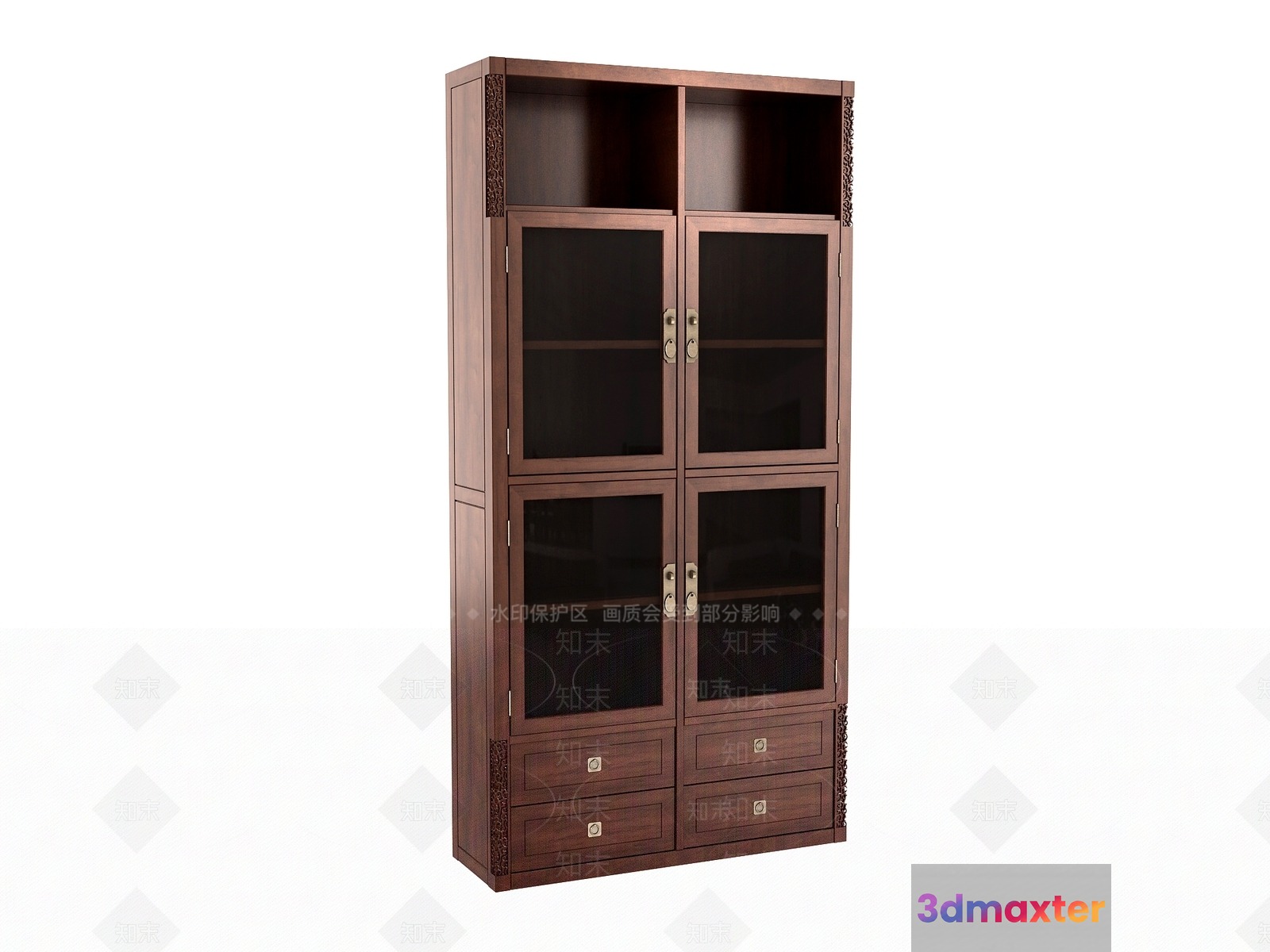 Brown Wooden Cabinet 3D Model - 2902 - VRAY Render