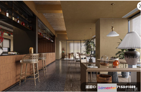 Modern Living Room 3D Model - 279 - VRAY Render