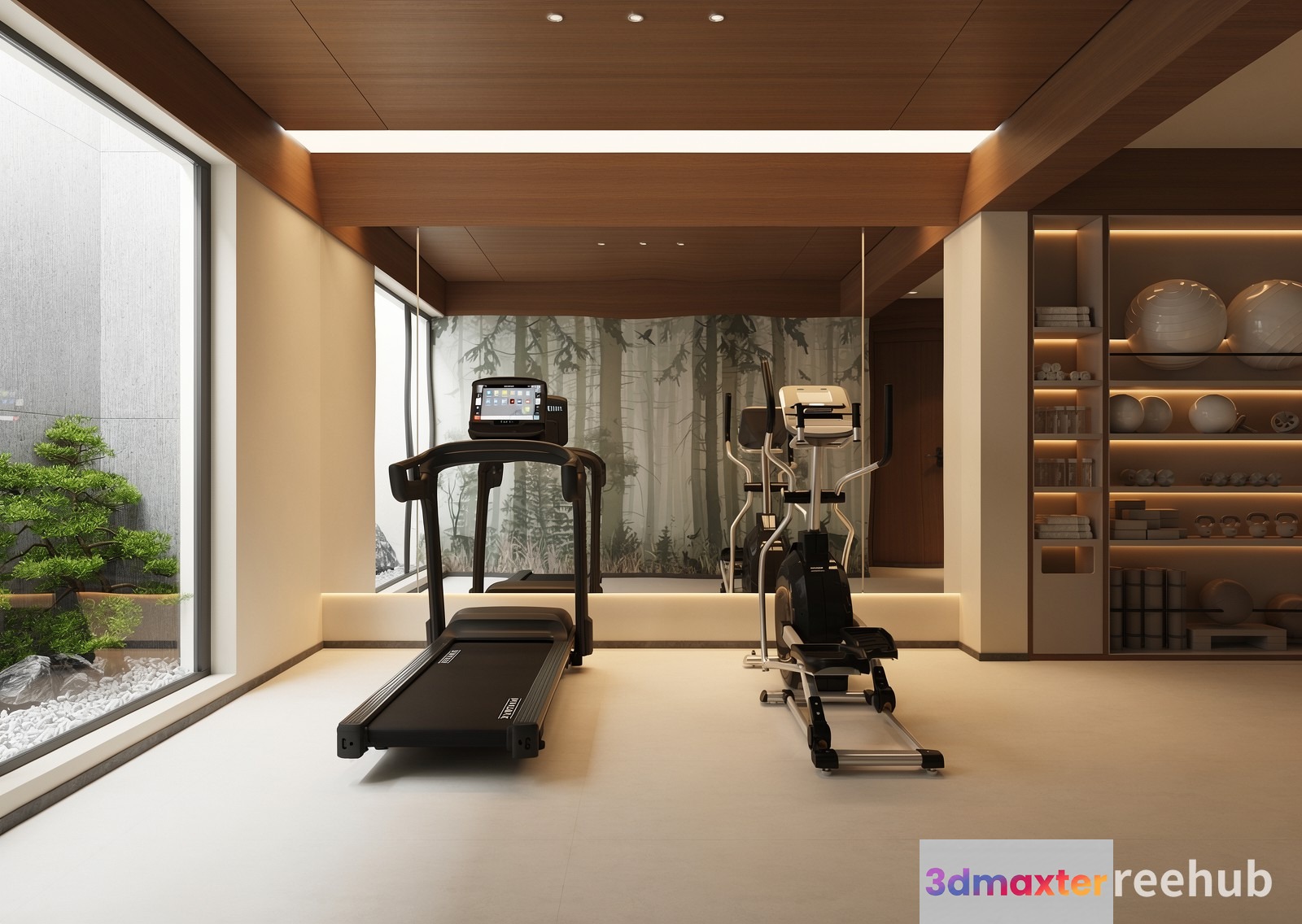 Modern Exercise Equipment 3D Model - 18890 - VRAY Render