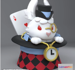 A Cartoon Rabbit 3D Model - 6227 - VRAY Render