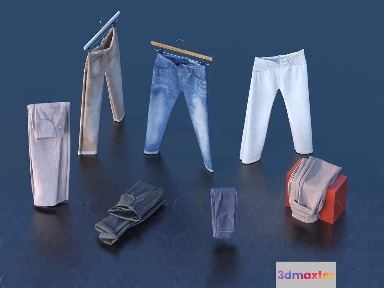Denim Jeans 3D Model - 5331 - VRAY Render