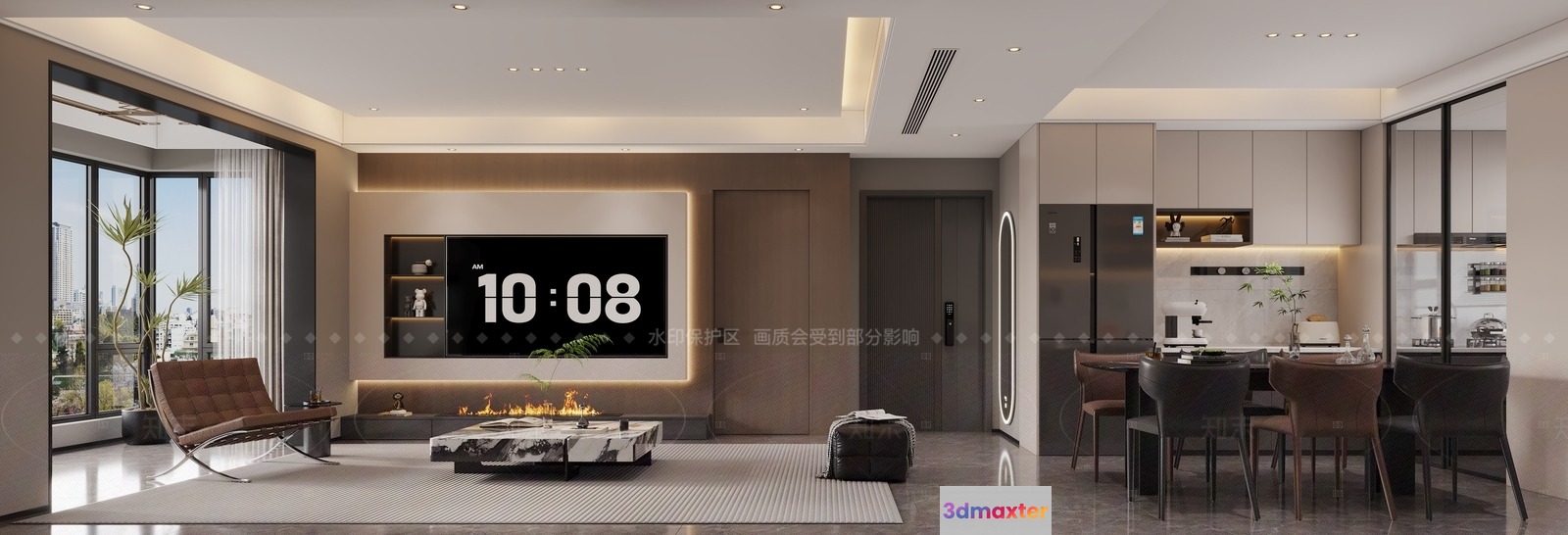 Modern Living Room 3D Model - 9263 - VRAY Render
