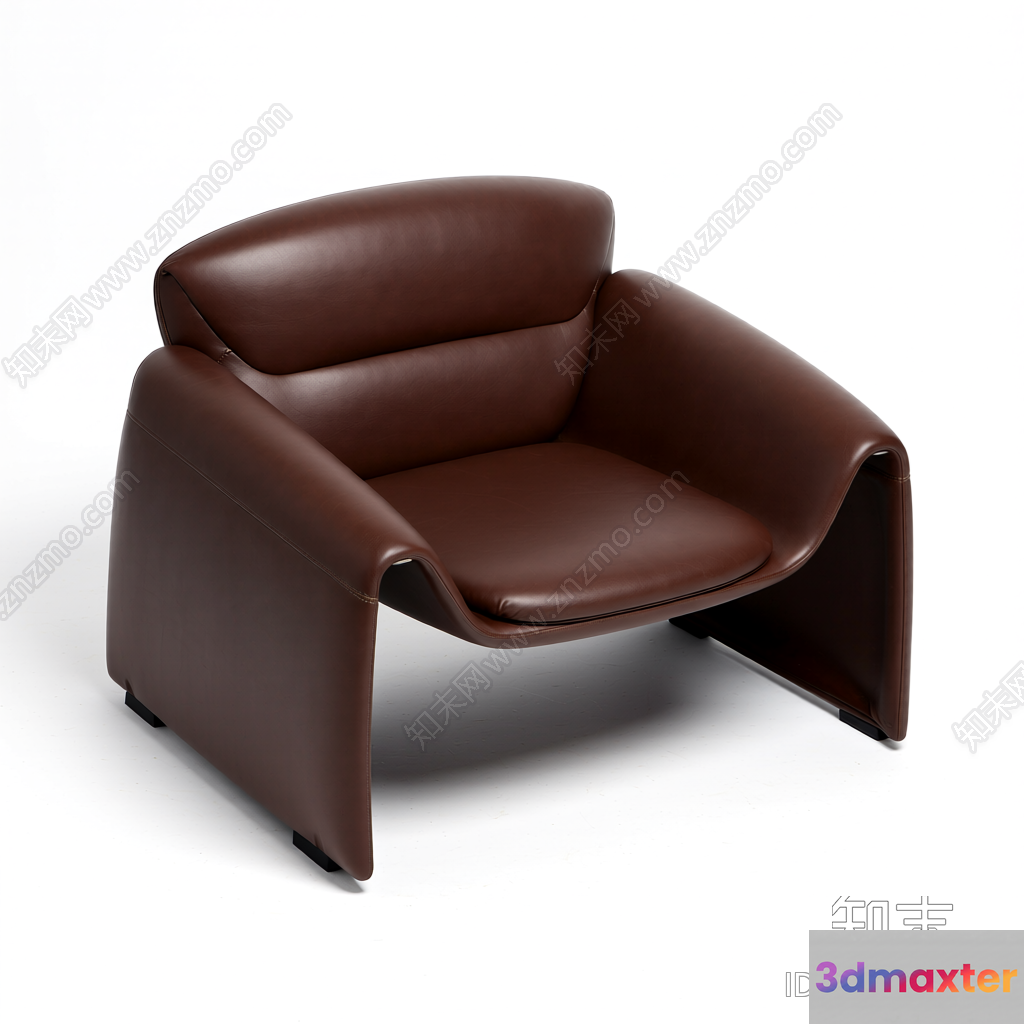 Modern Leather Chair 3D Model - 18667 - VRAY Render