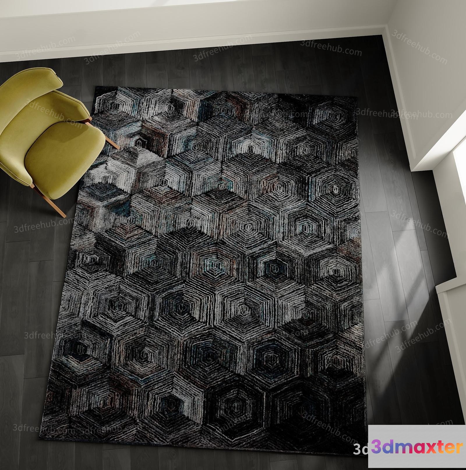 Modern Living Room 3D Model - 21242 - VRAY Render