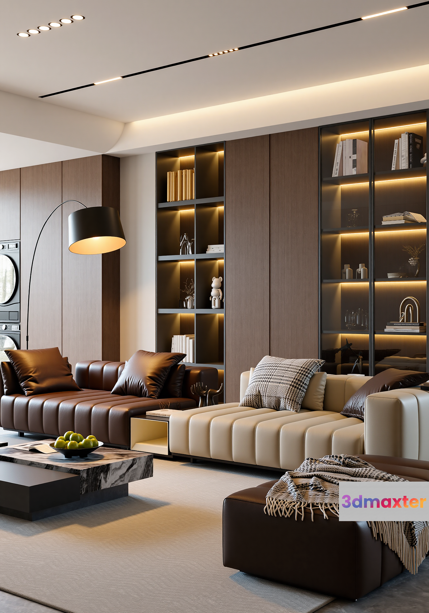 Modern Living Room 3D Model - 18418 - VRAY Render