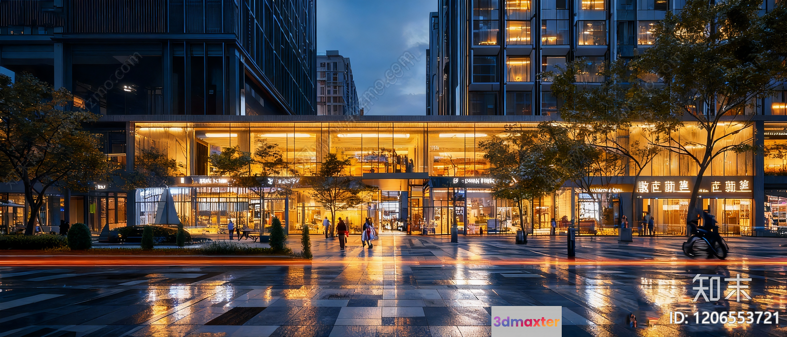 Modern City Street 3D Model - 12639 - VRAY Render