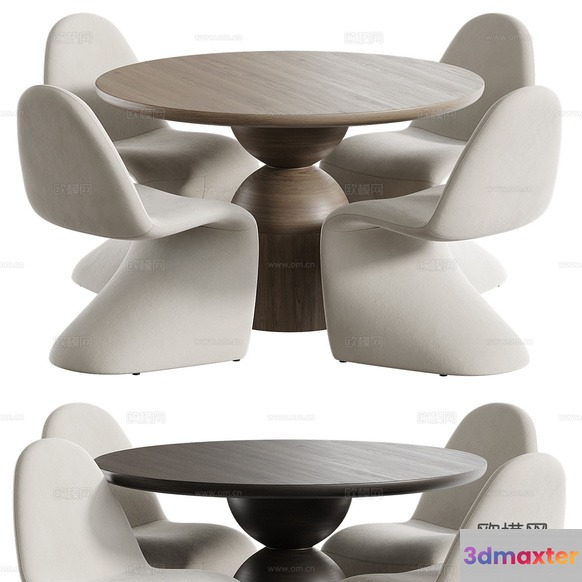 Modern Dining Set 3D Model - 11667 - CORONA Render
