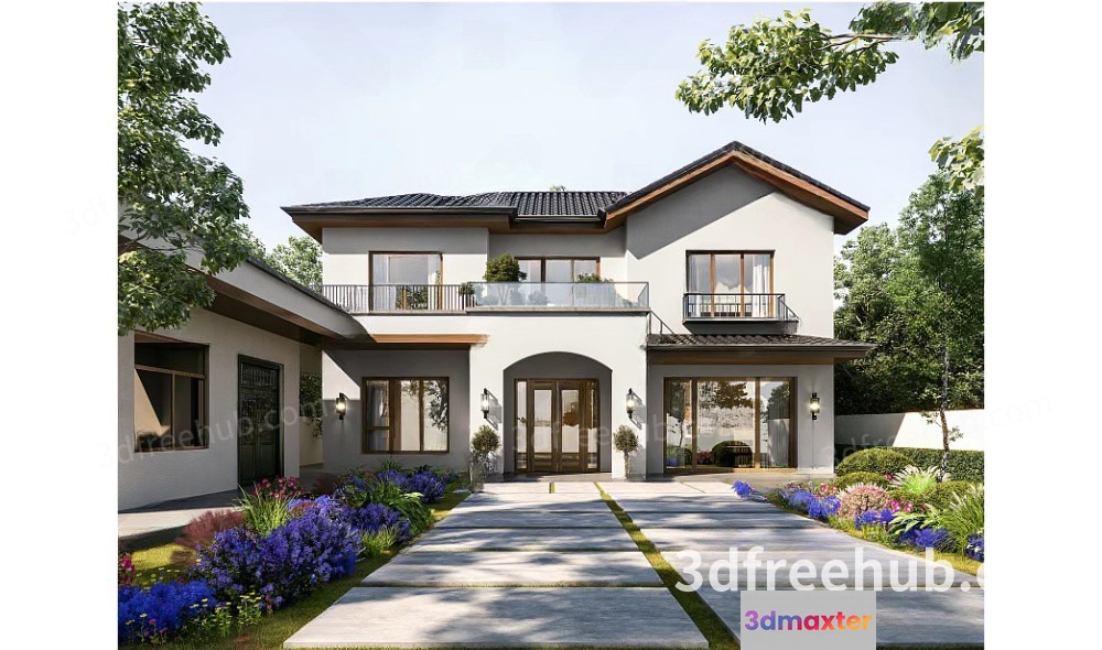 A Modern House 3D Model - 18952 - VRAY Render