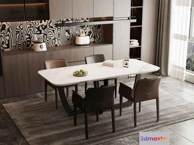 Modern Dining Table 3D Model - 6785 - VRAY Render