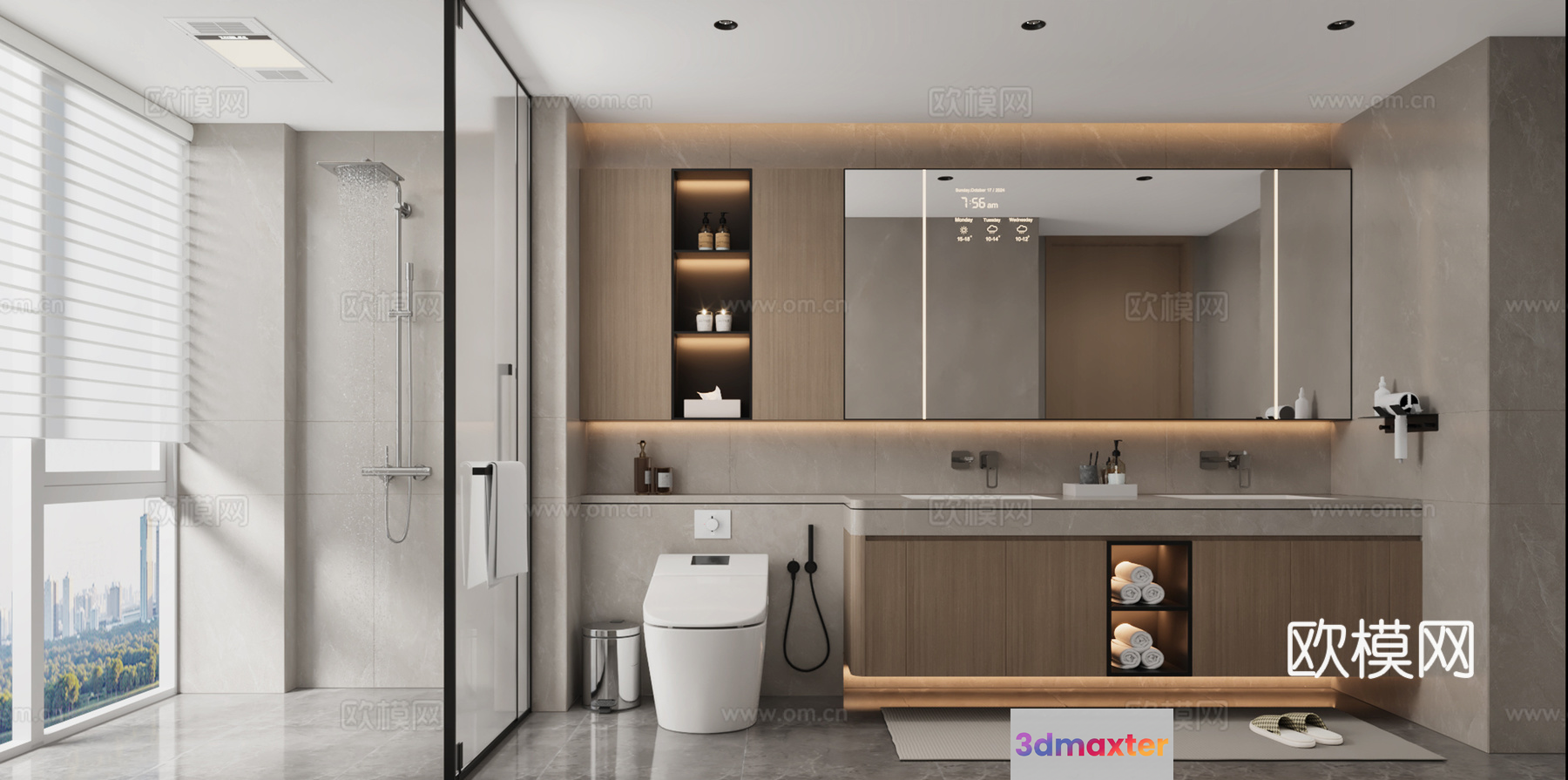 Modern Bathroom 3D Model - 13312 - VRAY Render