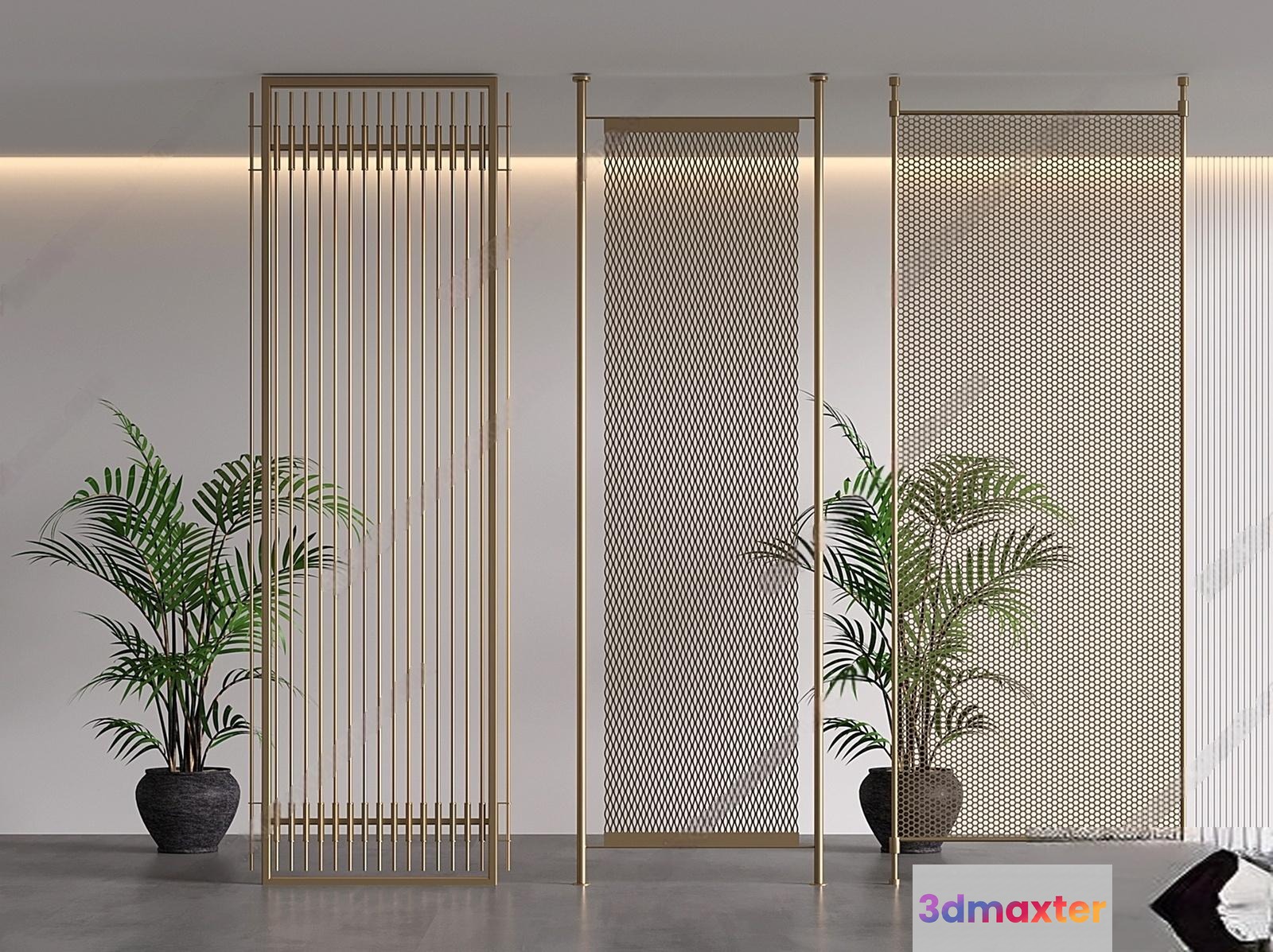 A Room Divider With A Modern Design 3D Model - 8274 - VRAY Render