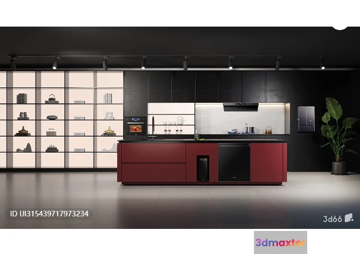 Modern Kitchen 3D Model - 2204 - VRAY Render