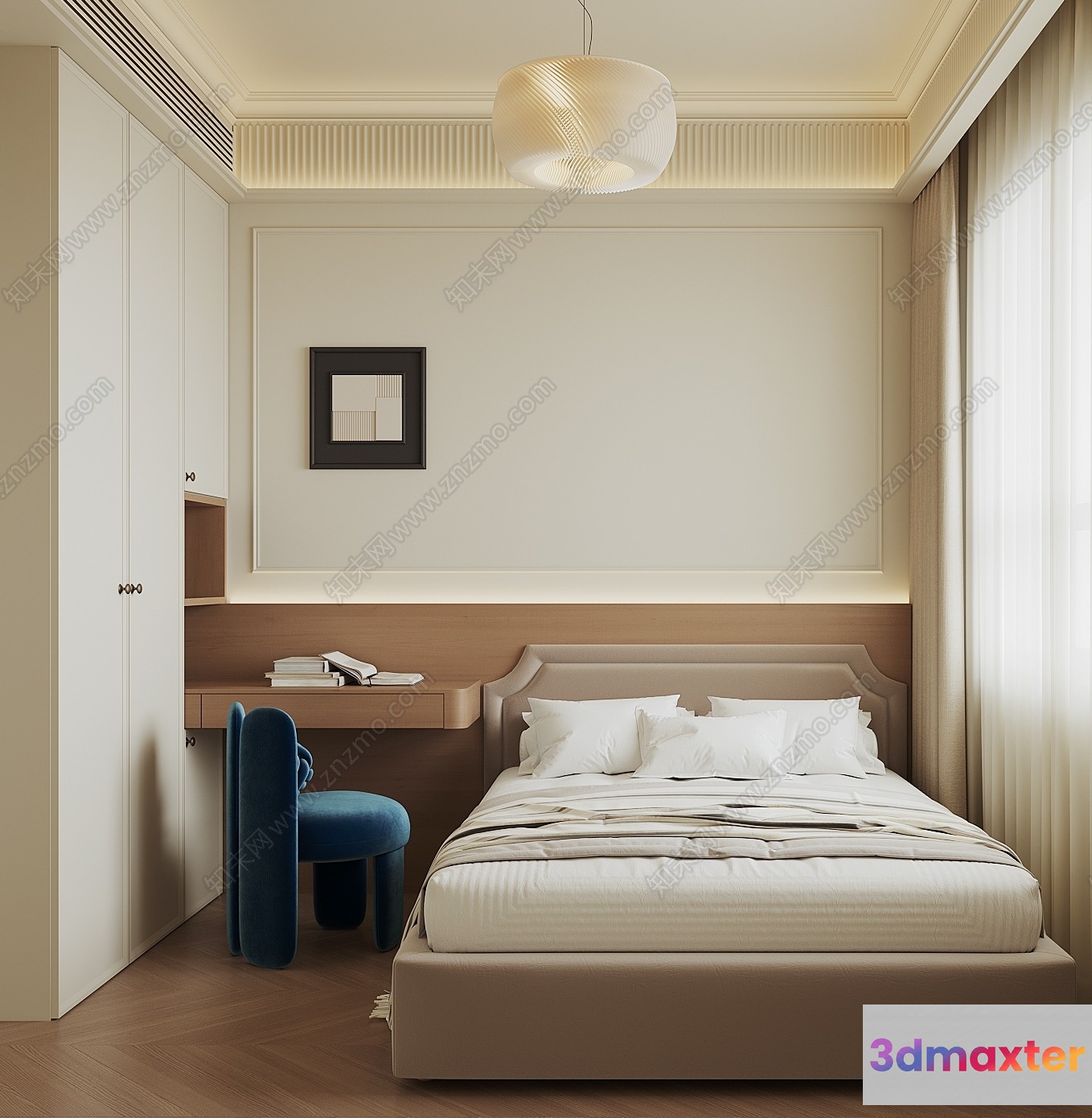 Cozy Bedroom 3D Model - 3904 - VRAY Render