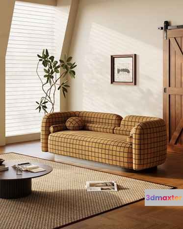 Modern Living Room 3D Model - 5077 - VRAY Render