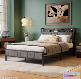 Cozy Bedroom 3D Model - 2453 - VRAY Render