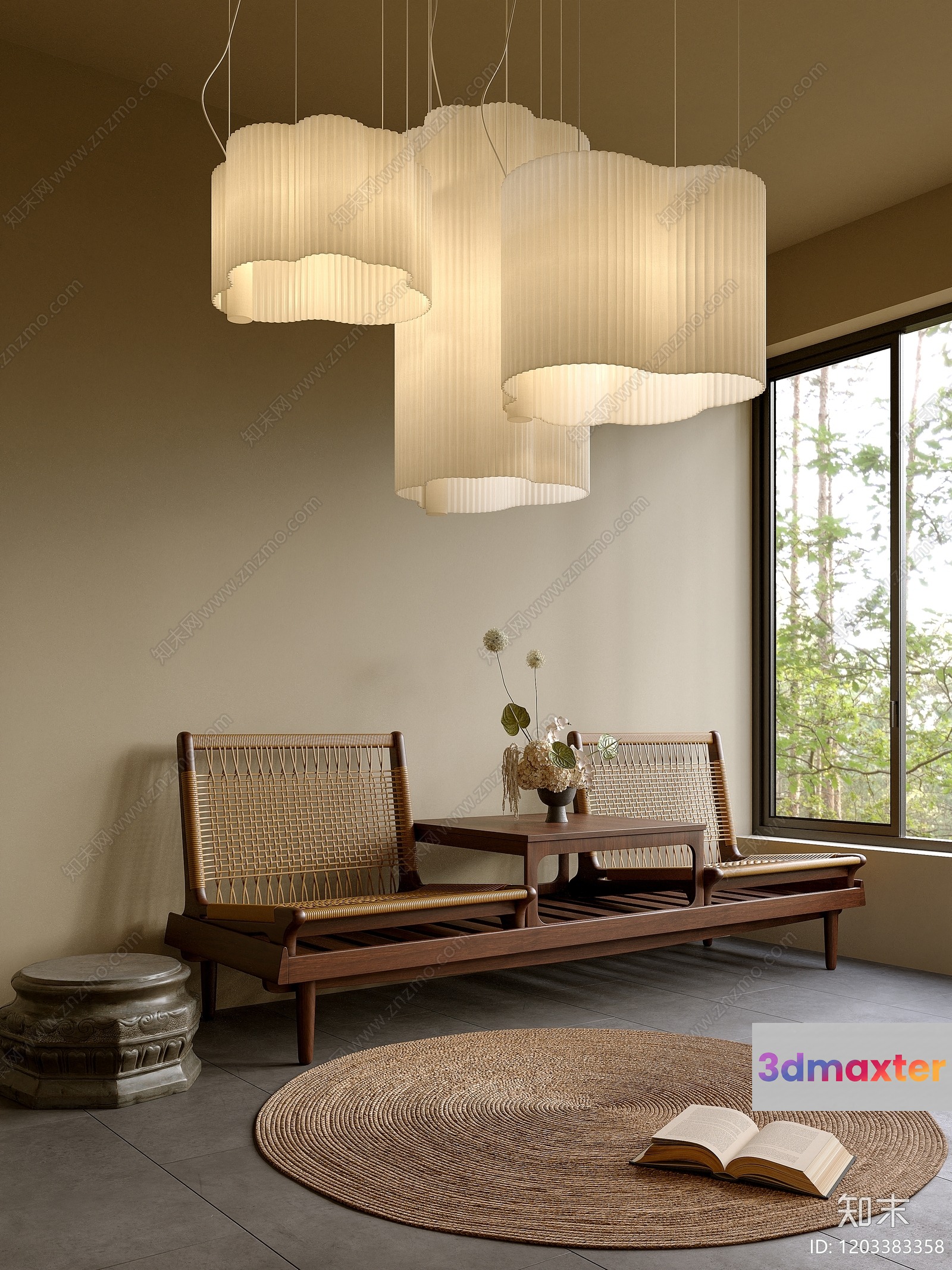 Modern Living Room 3D Model - 176 - VRAY Render