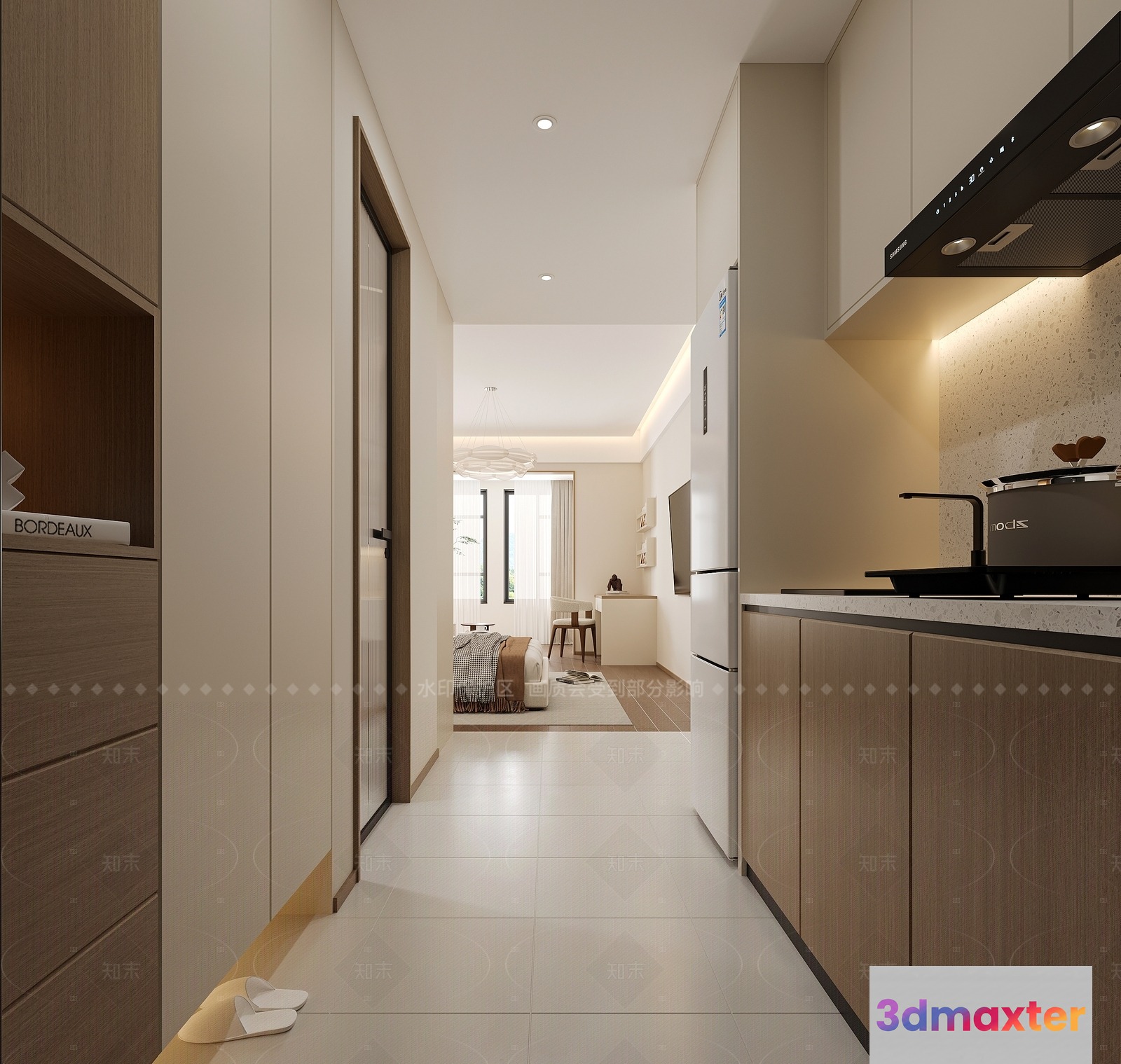 Modern Kitchen 3D Model - 9103 - VRAY Render