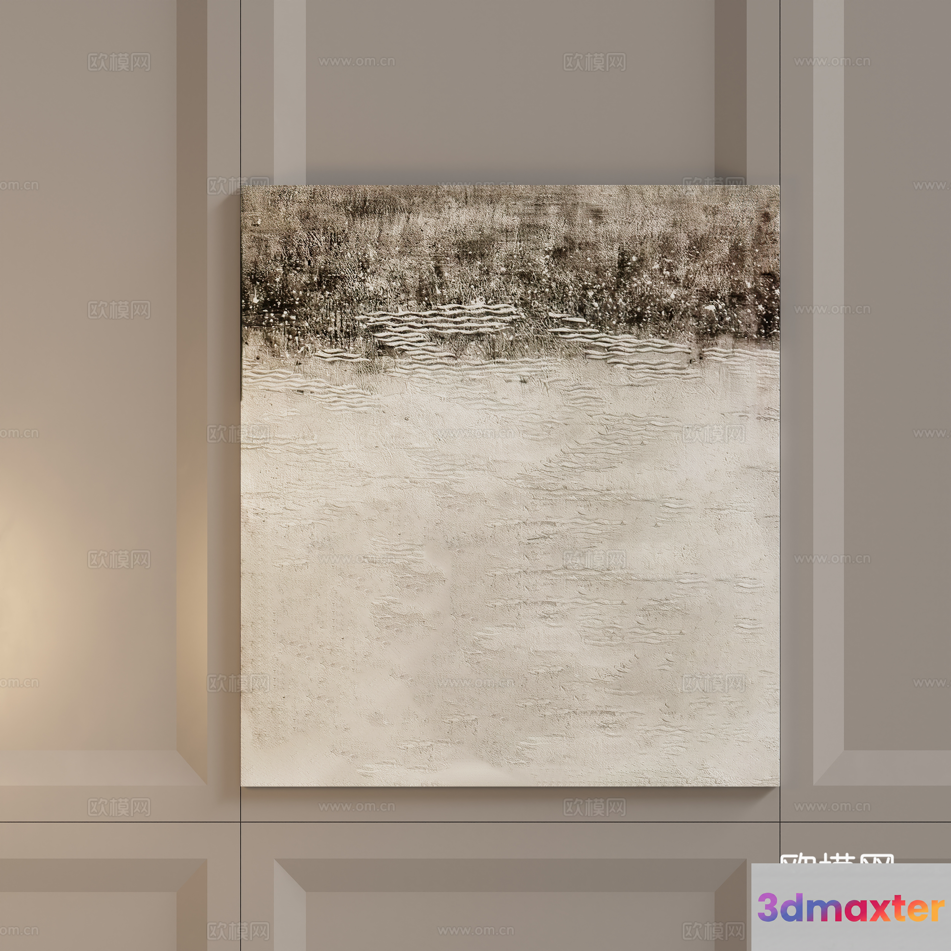 A Minimalist Landscape Painting 3D Model - 15722 - VRAY Render