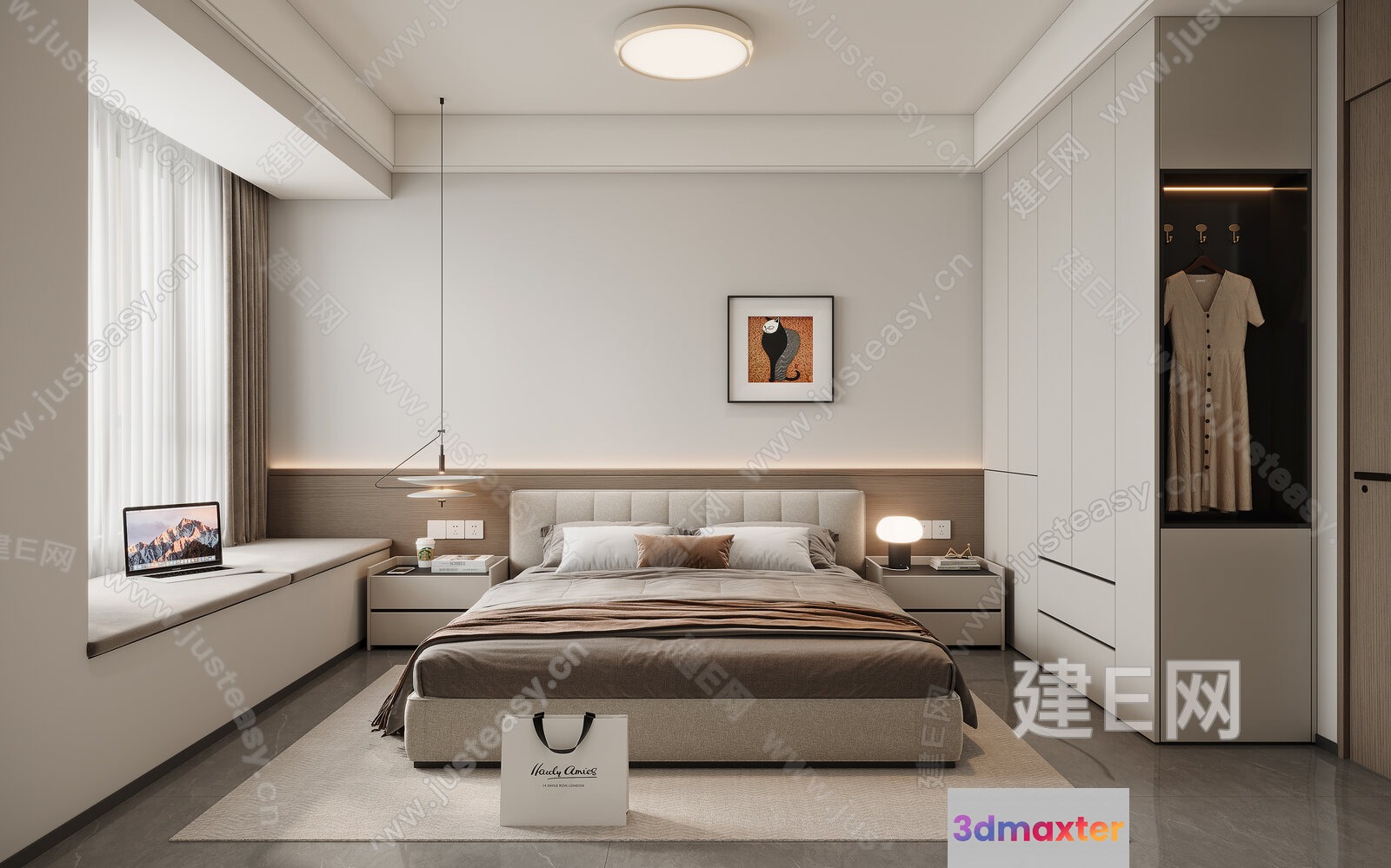 Cozy Bedroom 3D Model - 18790 - VRAY Render