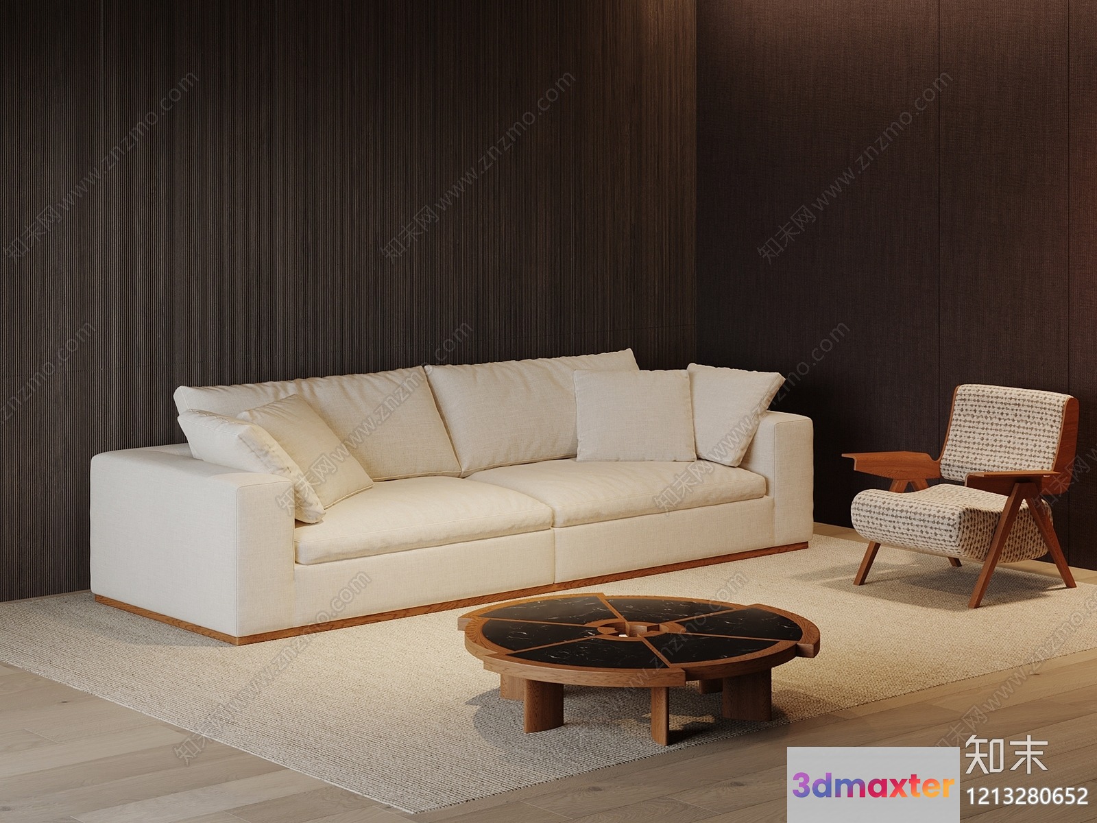 Modern Living Room 3D Model - 5846 - VRAY Render