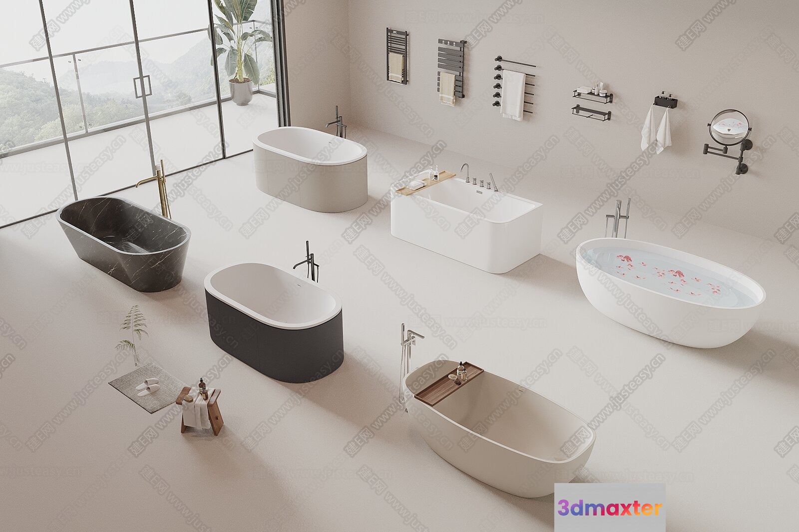 A Modern Bathroom 3D Model - 14349 - VRAY Render