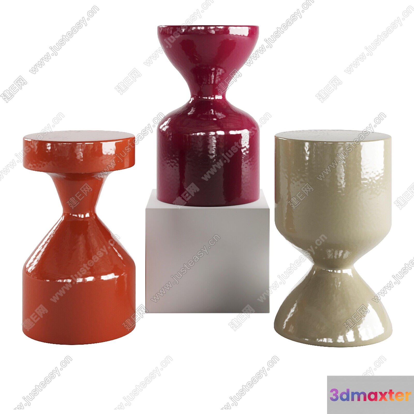 Modern Ceramic Vases 3D Model - 13304 - VRAY Render