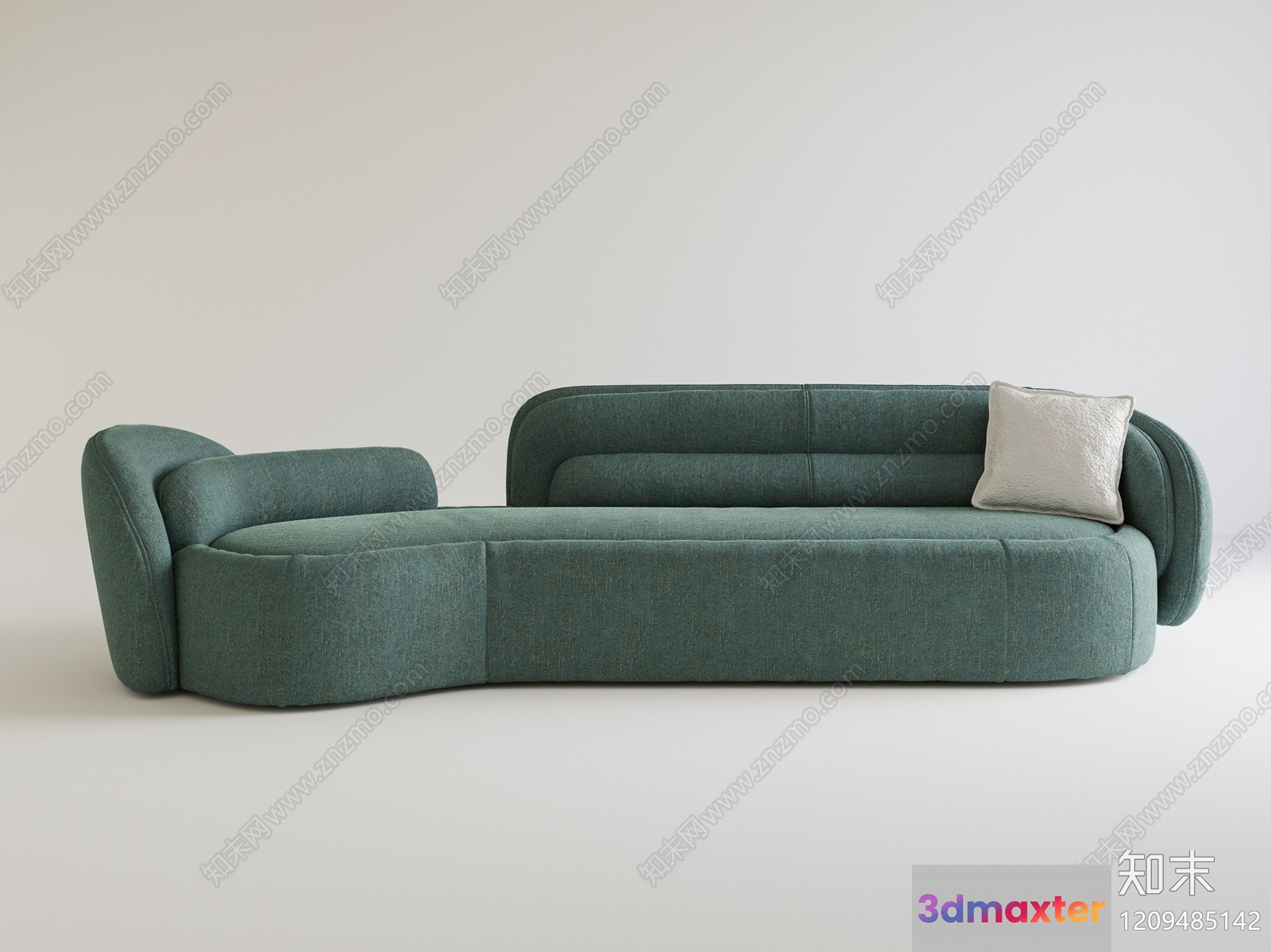 Modern Gray Sofa 3D Model - 12544 - VRAY Render