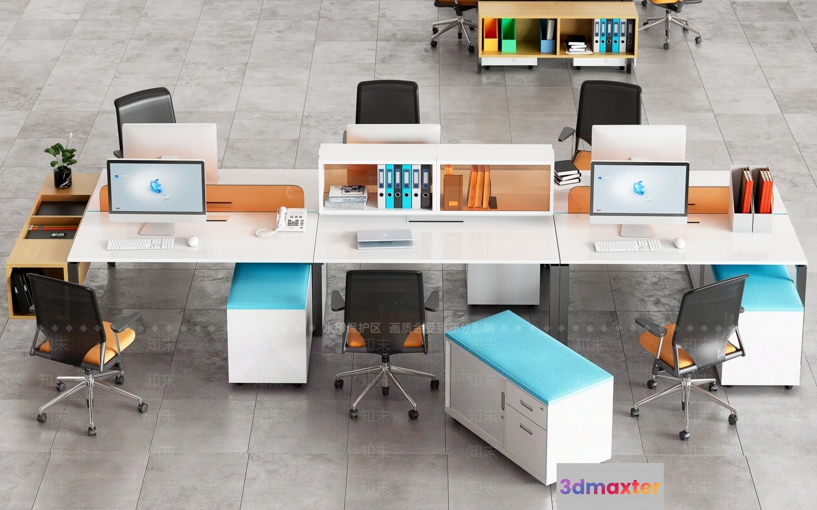 Modern Office Space 3D Model - 15188 - VRAY Render