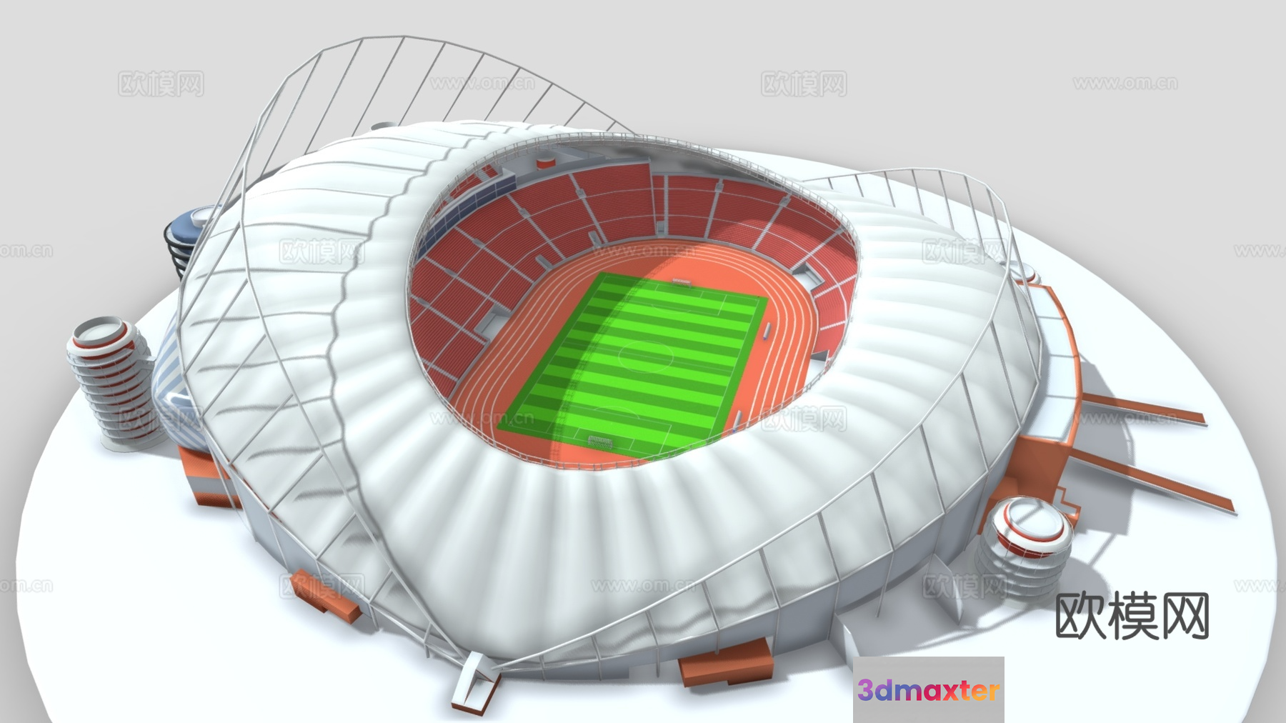 A Large Stadium 3D Model - 9438 - VRAY Render