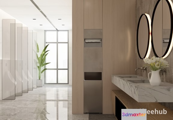 Modern Bathroom Vanity 3D Model - 20832 - VRAY Render