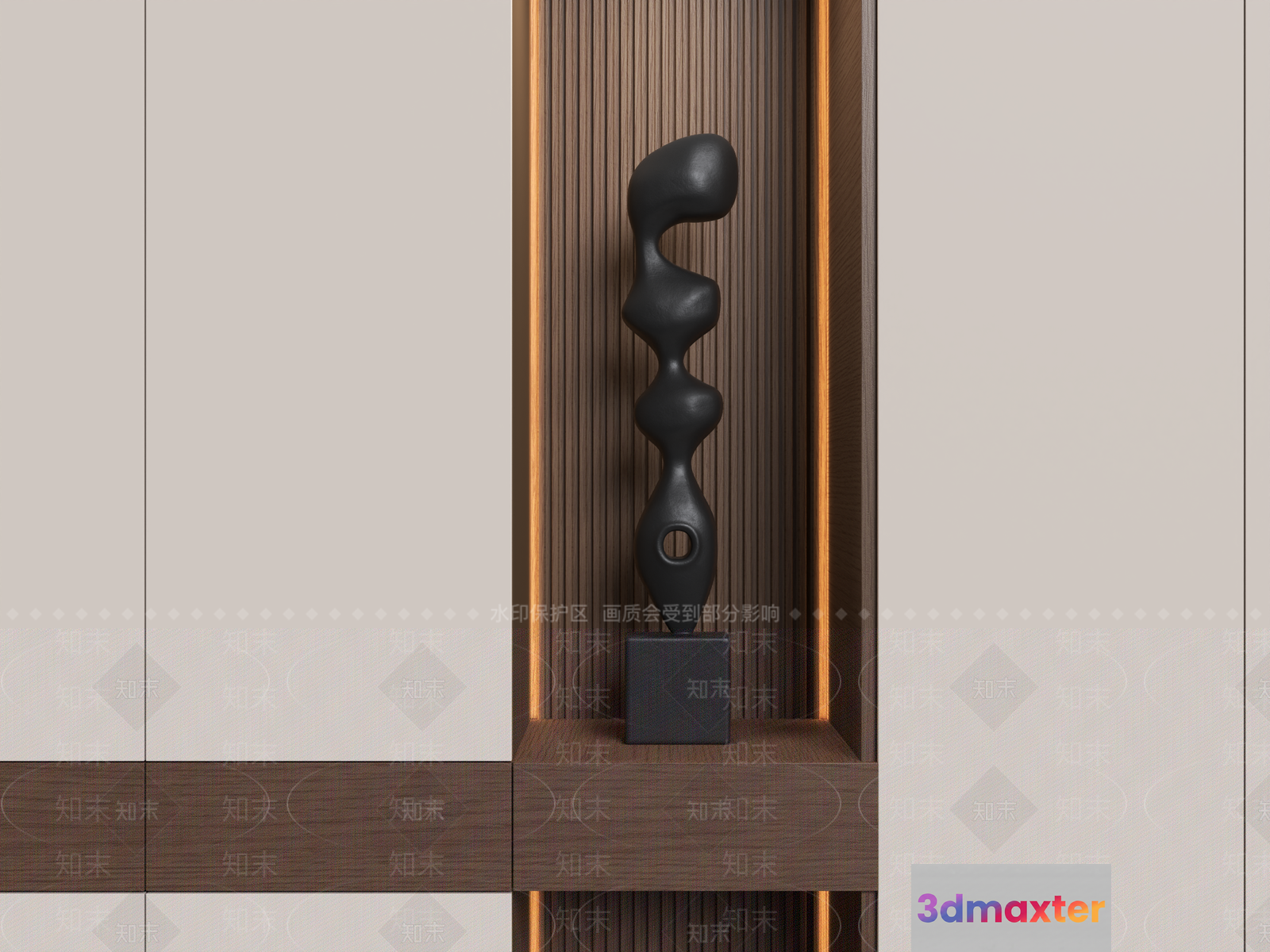 Modern Art Piece 3D Model - 22084 - VRAY Render