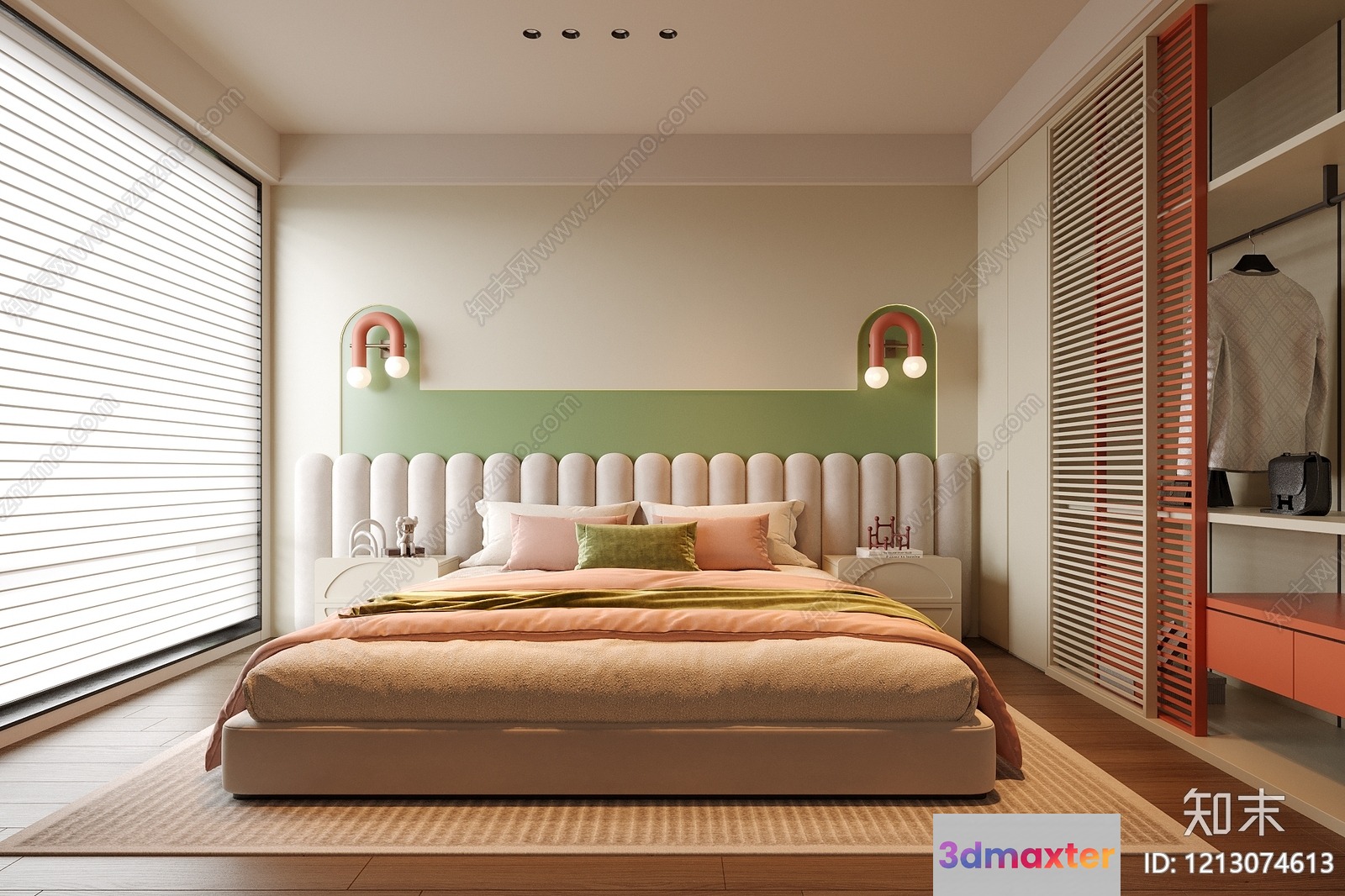 Cozy Bedroom 3D Model - 4450 - VRAY Render
