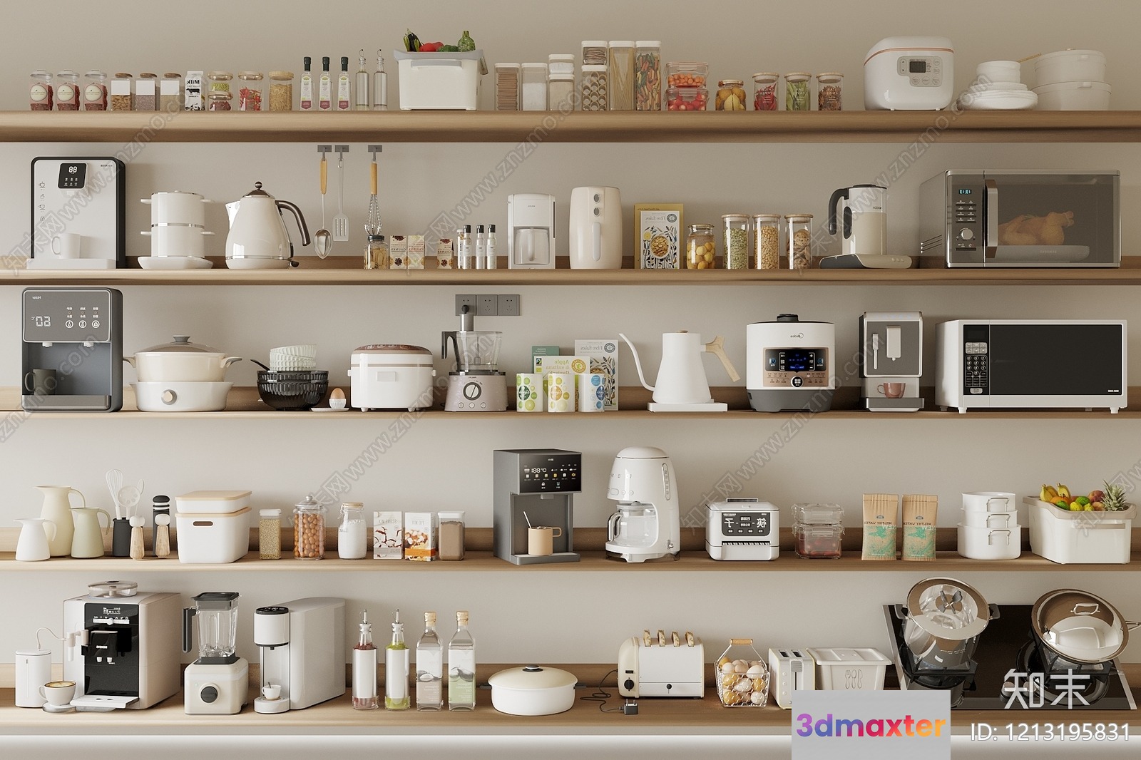 Modern Kitchen Appliances 3D Model - 15661 - VRAY Render