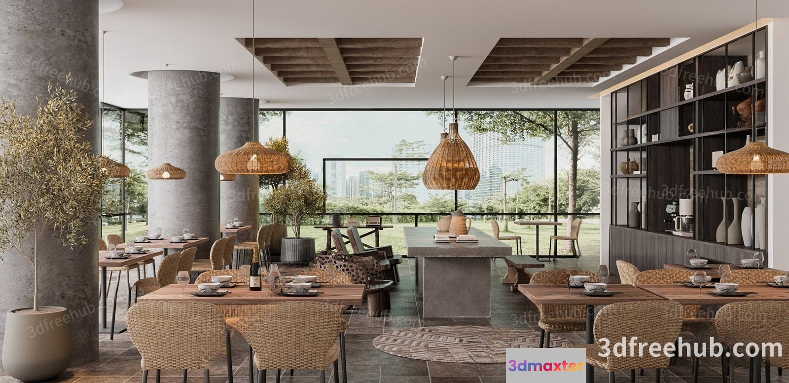 Modern Dining Room 3D Model - 19561 - VRAY Render