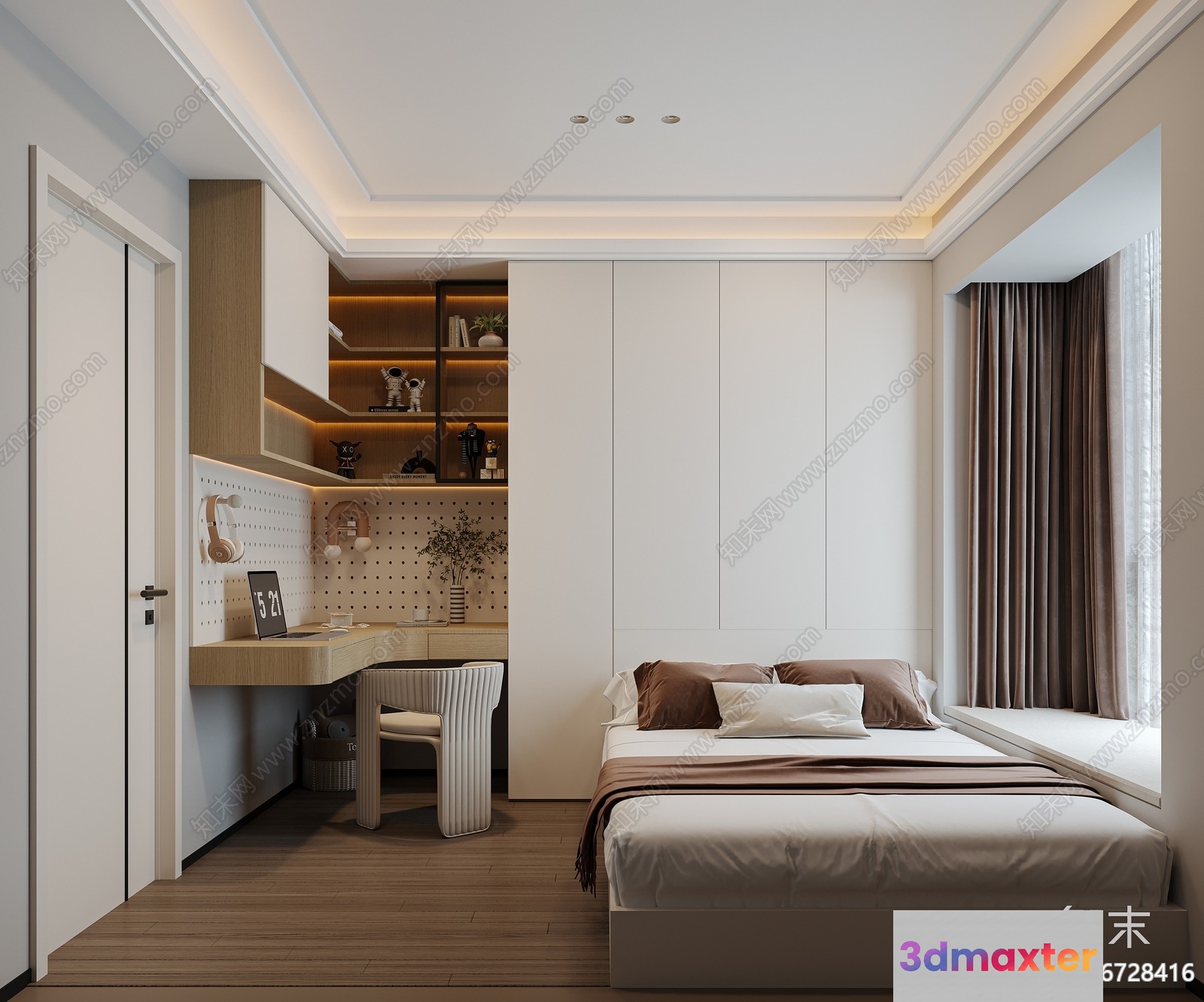 Modern Bedroom 3D Model - 15804 - VRAY Render