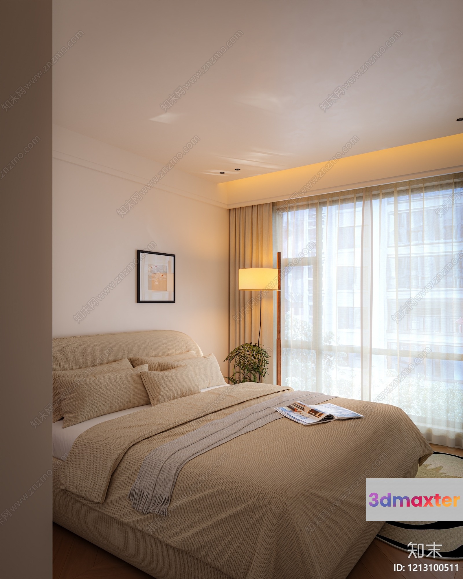 Cozy Bedroom 3D Model - 17753 - VRAY Render