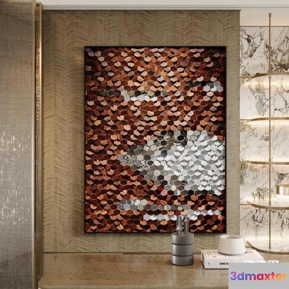 Modern Abstract Art Piece 3D Model - 12006 - CORONA Render