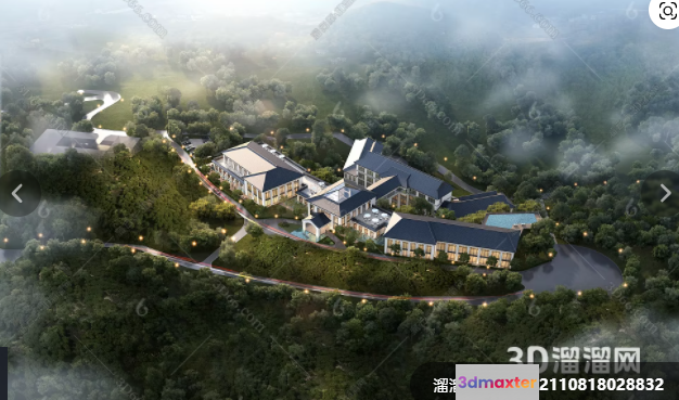 A 3D Rendering Of A Large House 3D Model - 8213 - VRAY Render