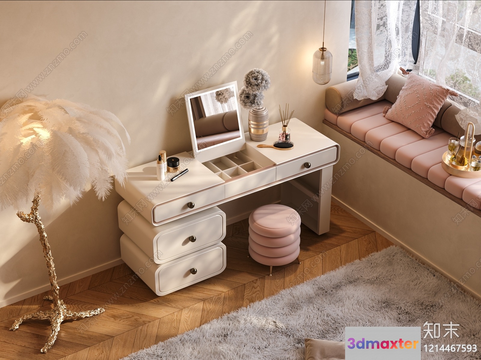 Cozy Bedroom 3D Model - 11932 - VRAY Render