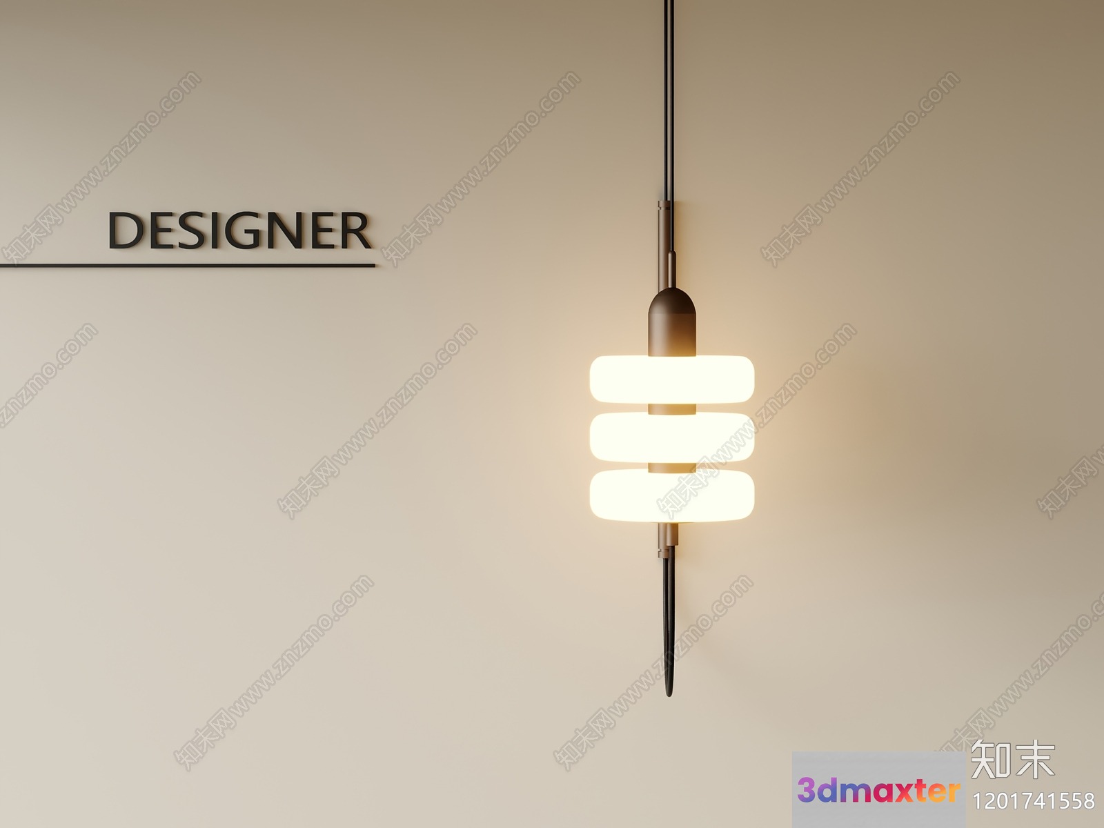 Modern Light Fixture 3D Model - 10665 - CORONA Render