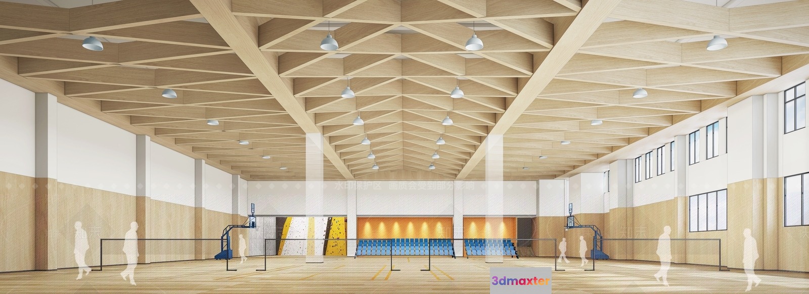 Wooden Gymnasium 3D Model - 13143 - VRAY Render