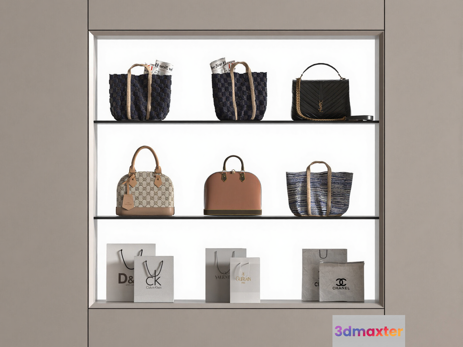 Luxury Handbags 3D Model - 21021 - VRAY Render