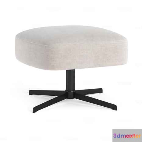 Modern Velvet Stool 3D Model - 8731 - CORONA Render