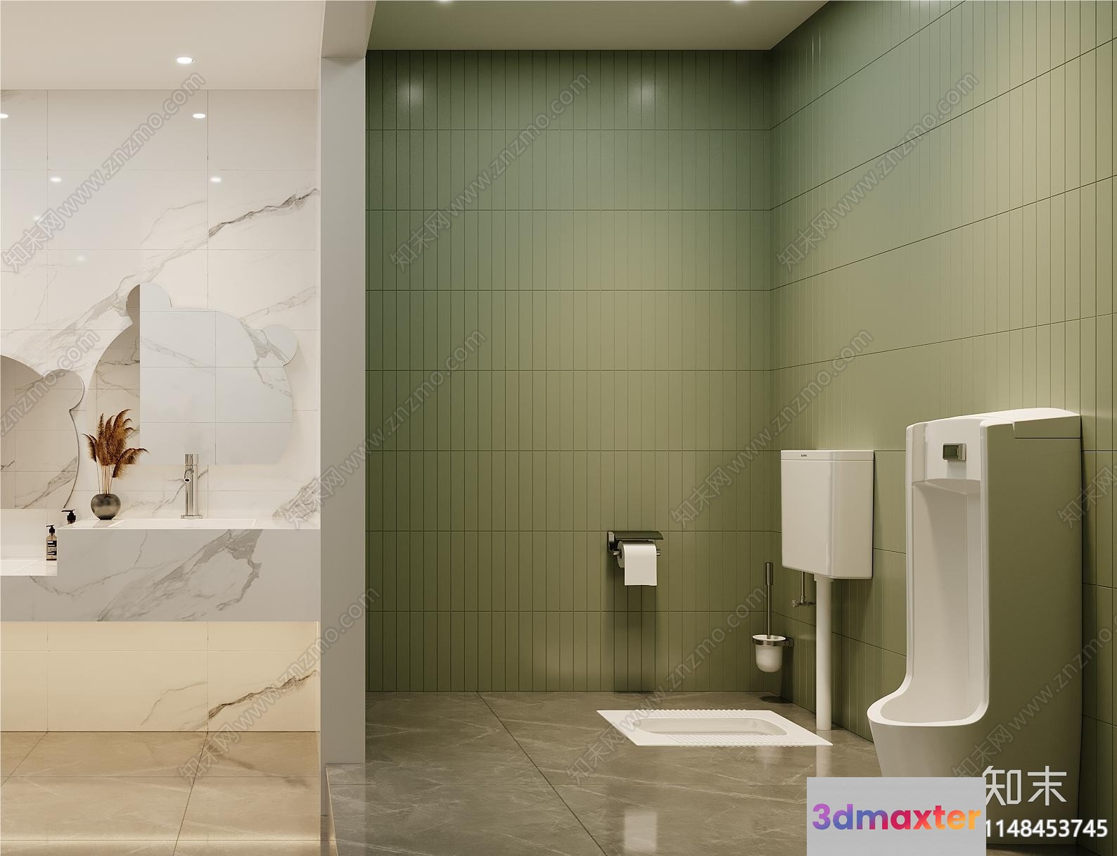 Modern Bathroom Setup 3D Model - 5452 - VRAY Render