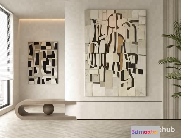 Modern Art Piece 3D Model - 21520 - VRAY Render