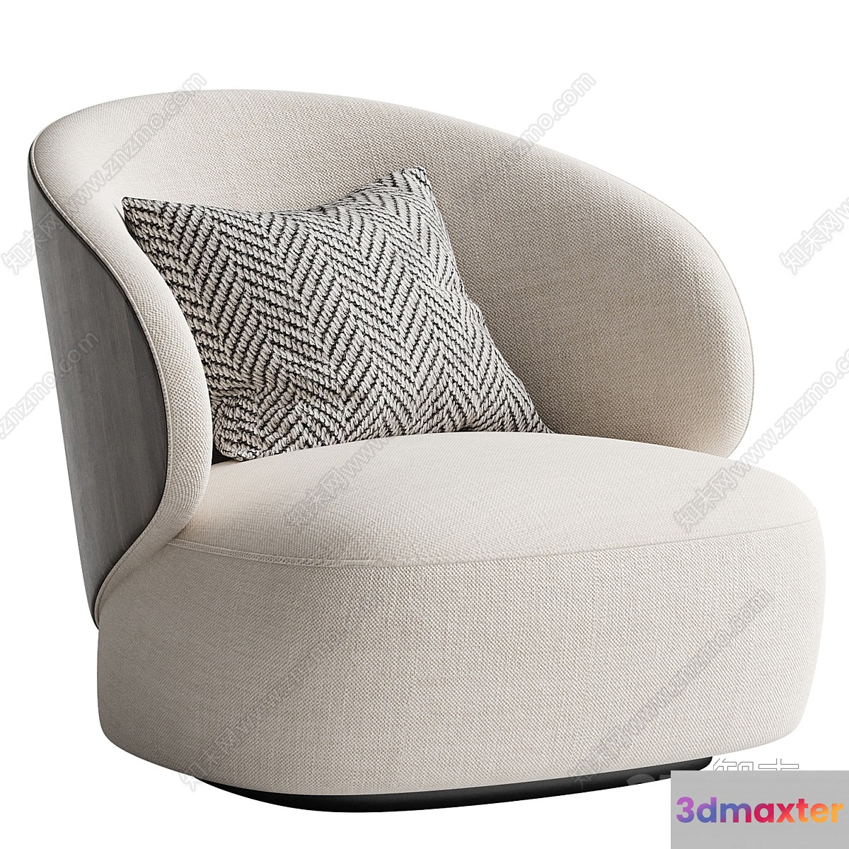 Modern Beige Armchair 3D Model - 15740 - VRAY Render
