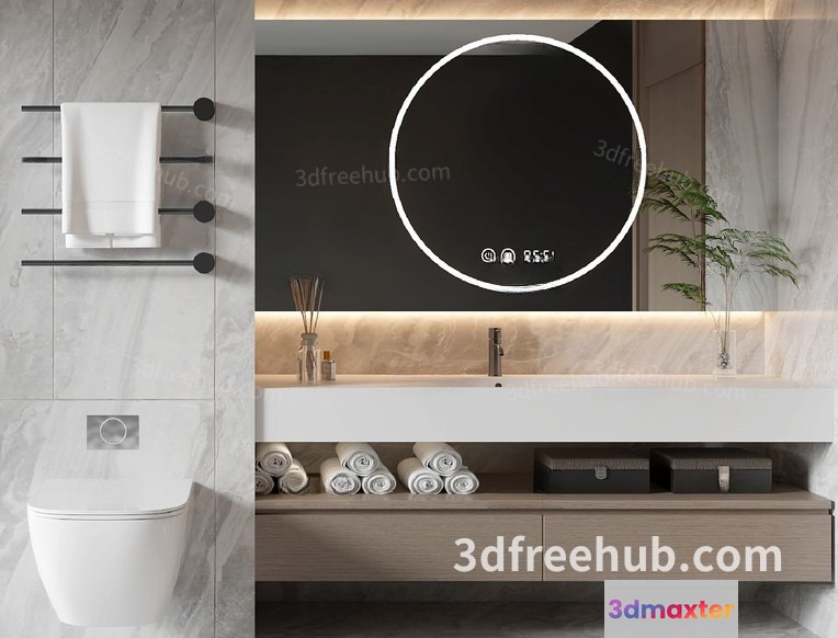 Modern Bathroom 3D Model - 20199 - VRAY Render