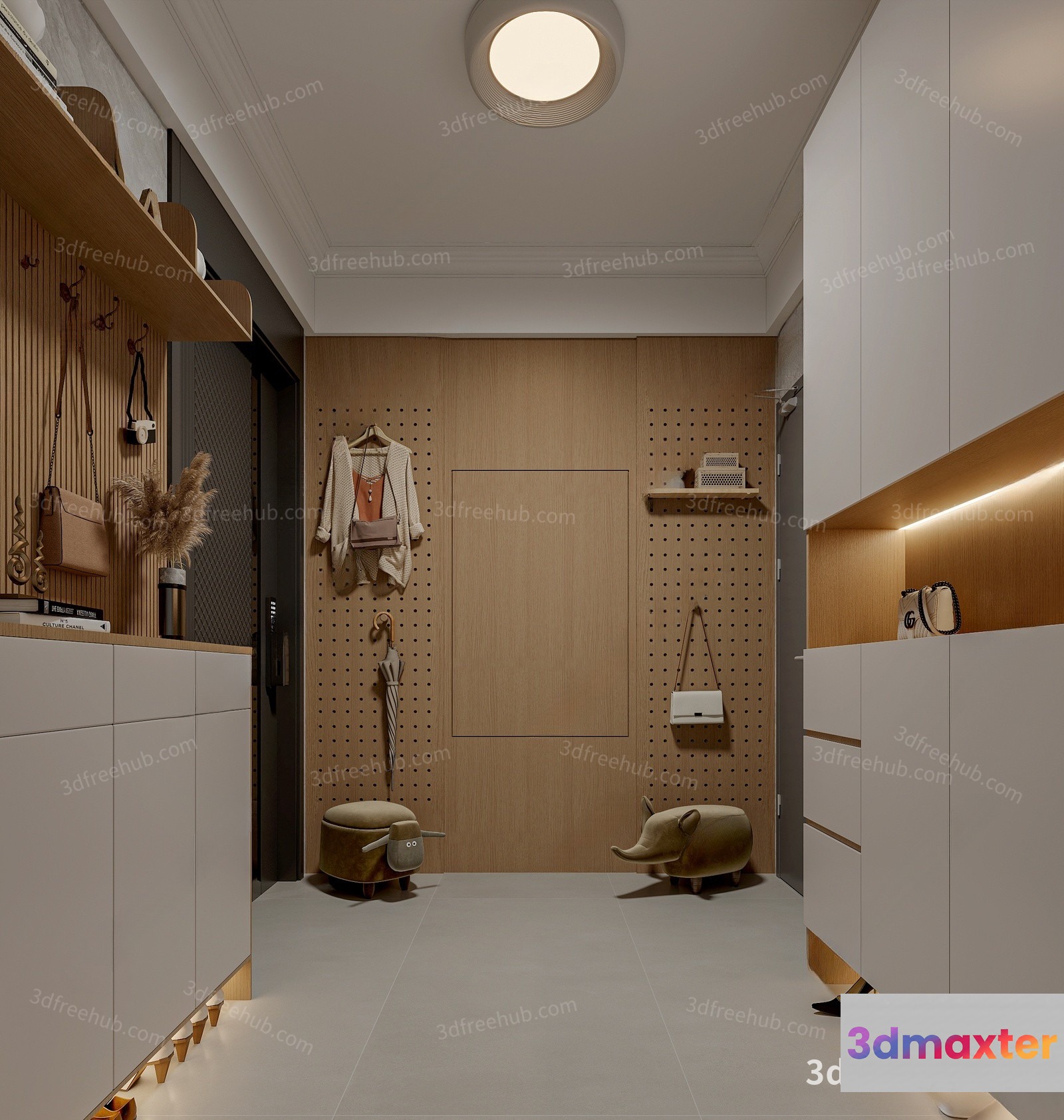Modern Storage Room 3D Model - 18696 - VRAY Render