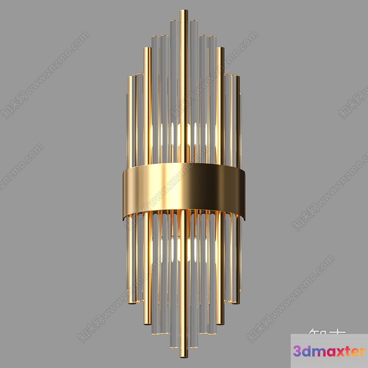 Gold Light Fixture 3D Model - 14074 - VRAY Render
