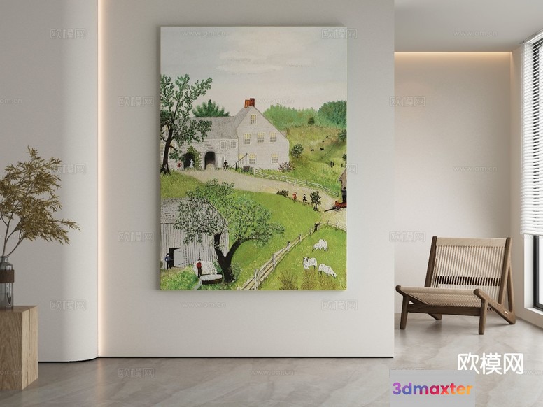 Cozy Farmhouse Interior 3D Model - 2621 - VRAY Render